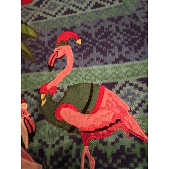 Jolly Sweaters Light Up Christmas Sweater Womens XL Beach Flamingo Tropical - Picture 7 of 11